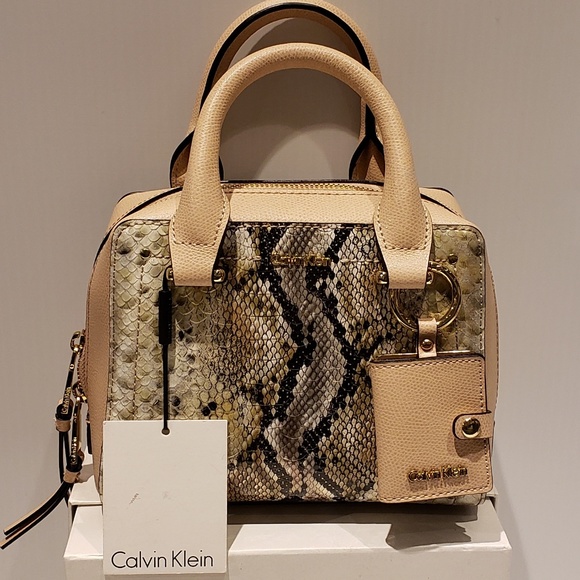 SOLD! Calvin Klein Snakeskin Mini Satchel - Picture 3 of 5